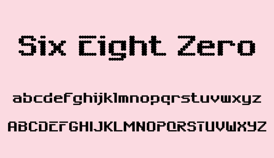 six-eight-zero-nine-chargen font
