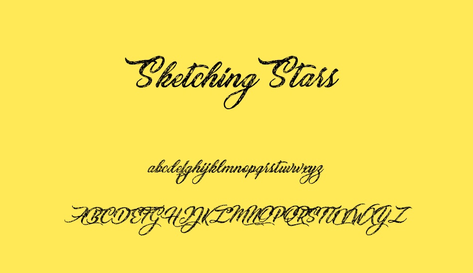 sketching-stars-personal-use font