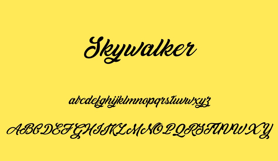 skywalker-personal-use font