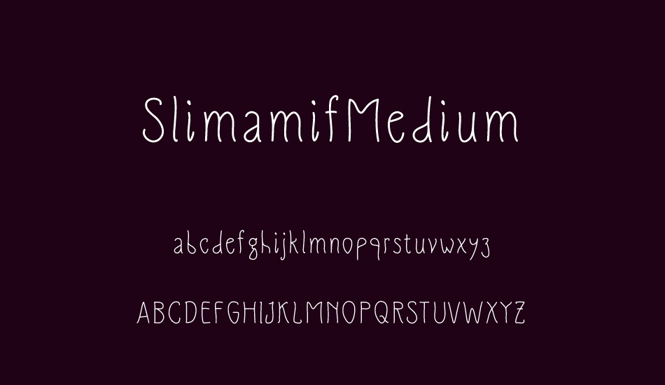 slimamifmedium font