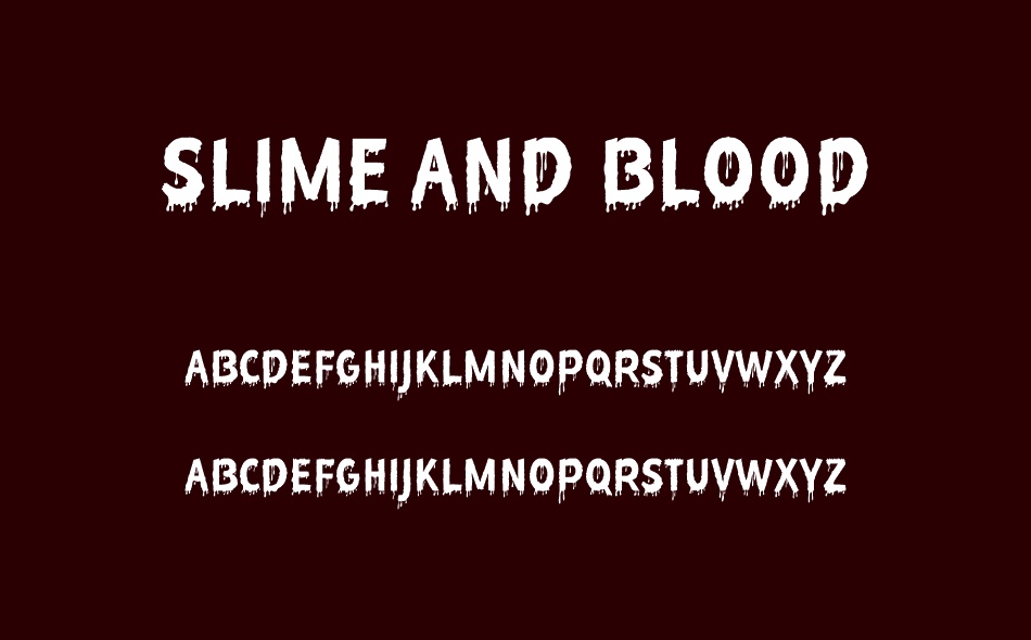 Slime And Blood font