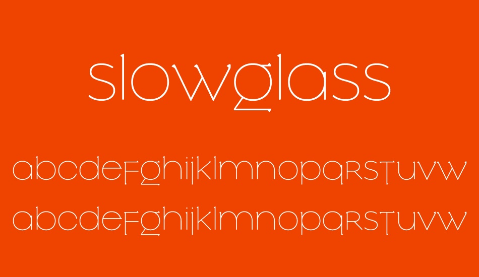 slowglass font