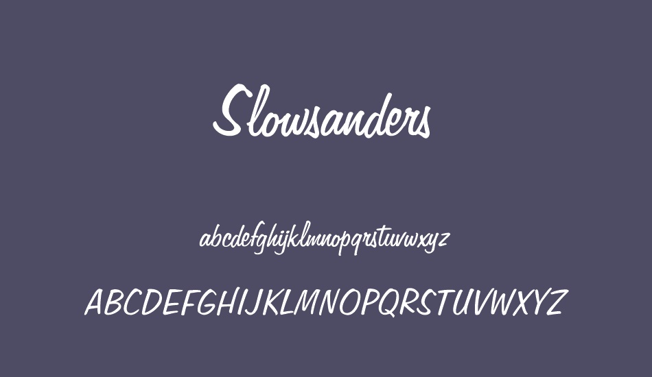 slowsanders font