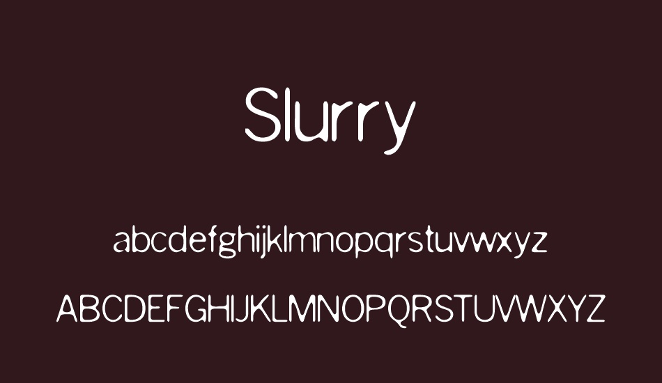 slurry font