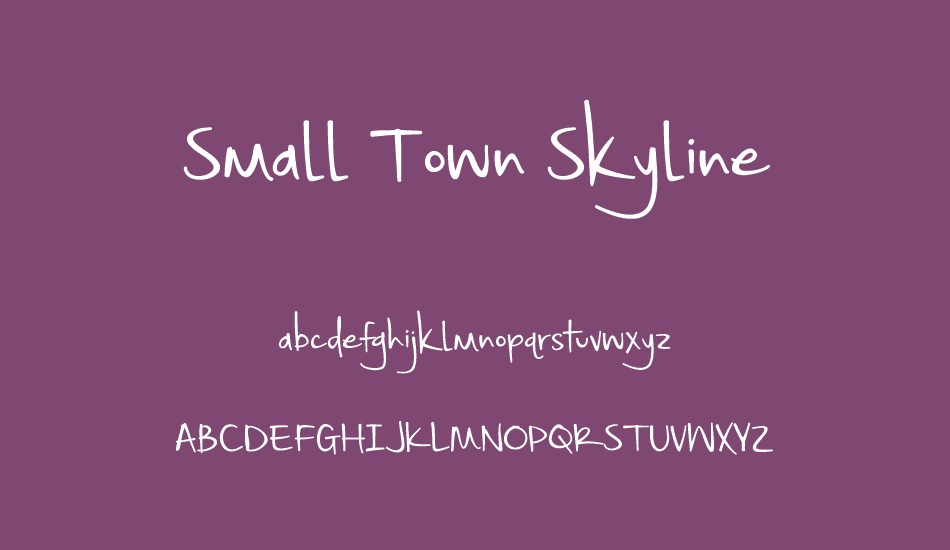 small-town-skyline font