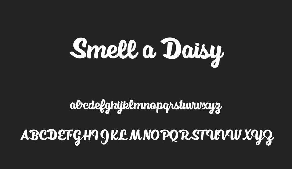 smell-a-daisy-personal-use font