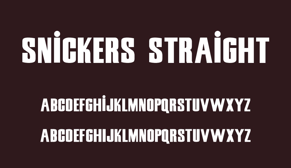 snickers-straight font