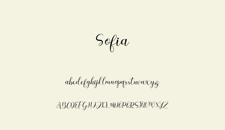 sofia font