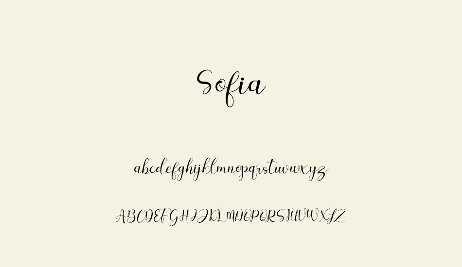 sofia font