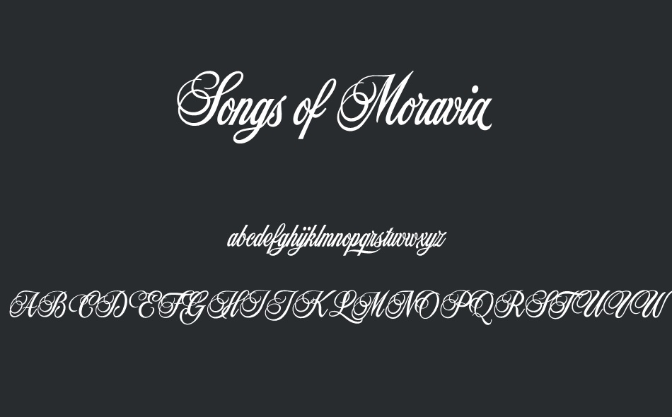 Songs Of Moravia font