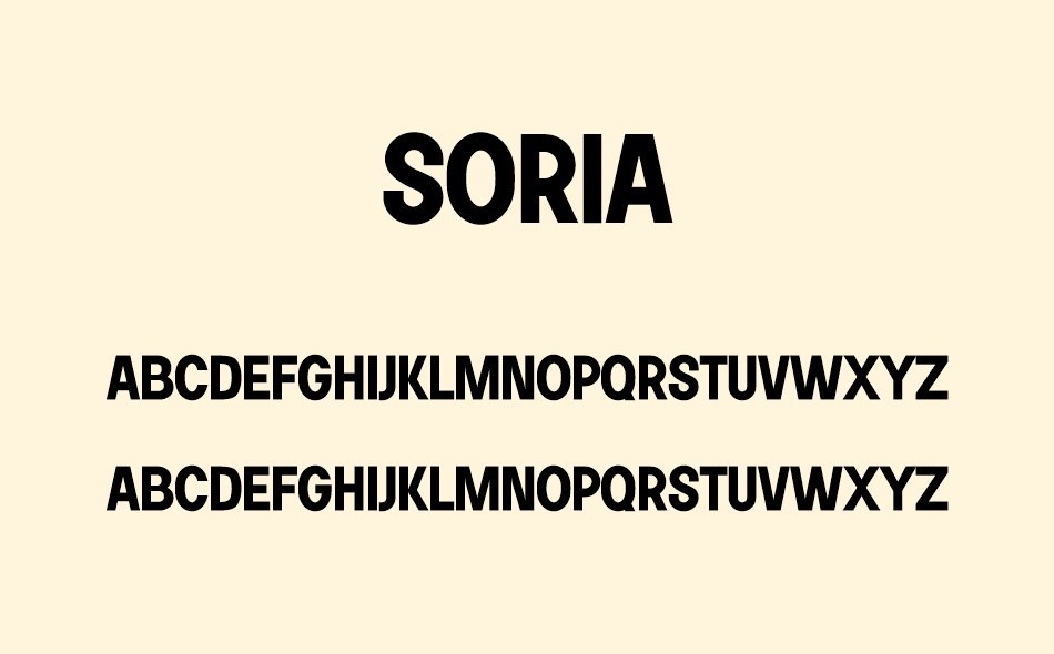 Soria font