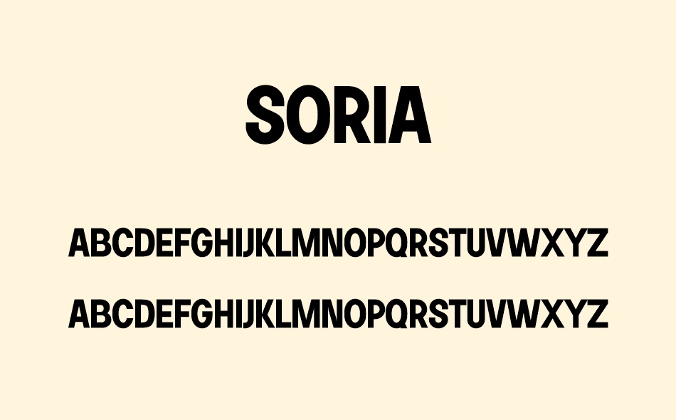 Soria font