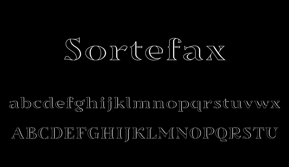 sortefax font