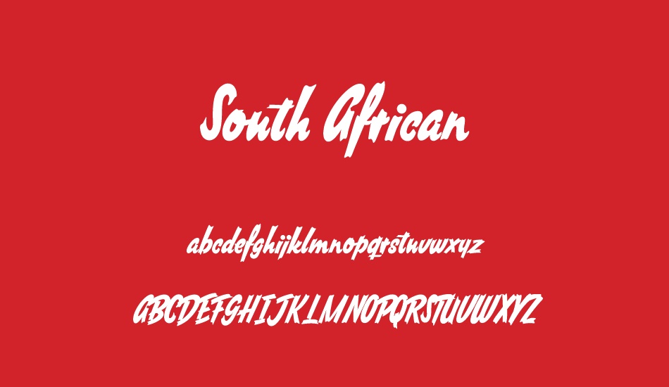 south-african-personal-use font