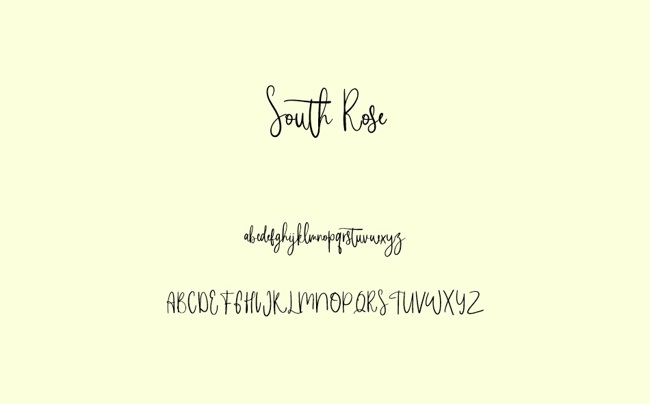 South Rose font