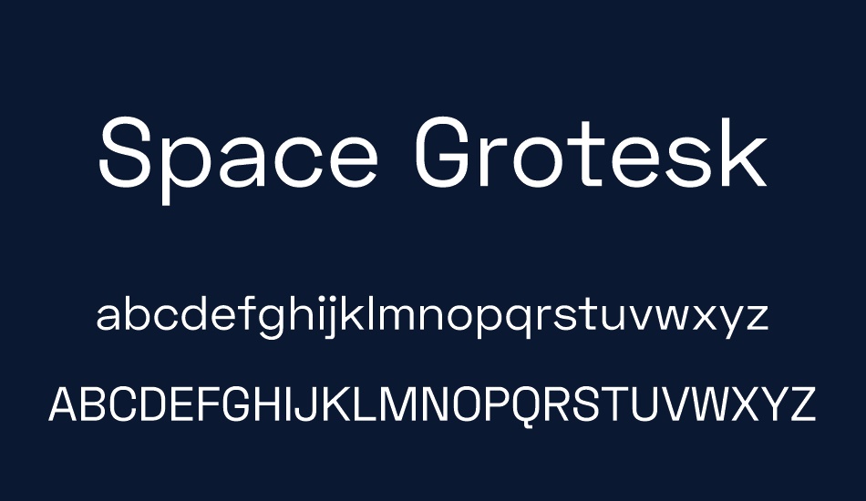 space-grotesk font