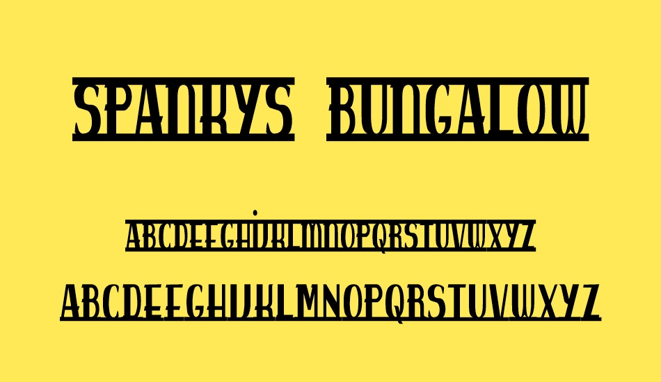 spankys-bungalow font