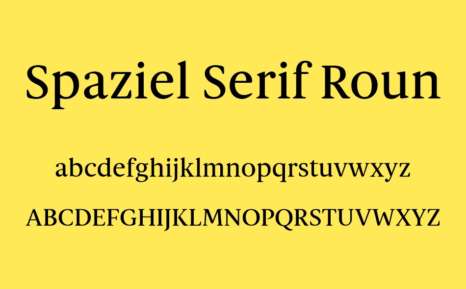 Spaziel Serif font