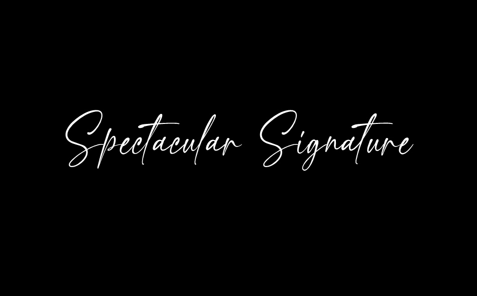 Spectacular Signature font big