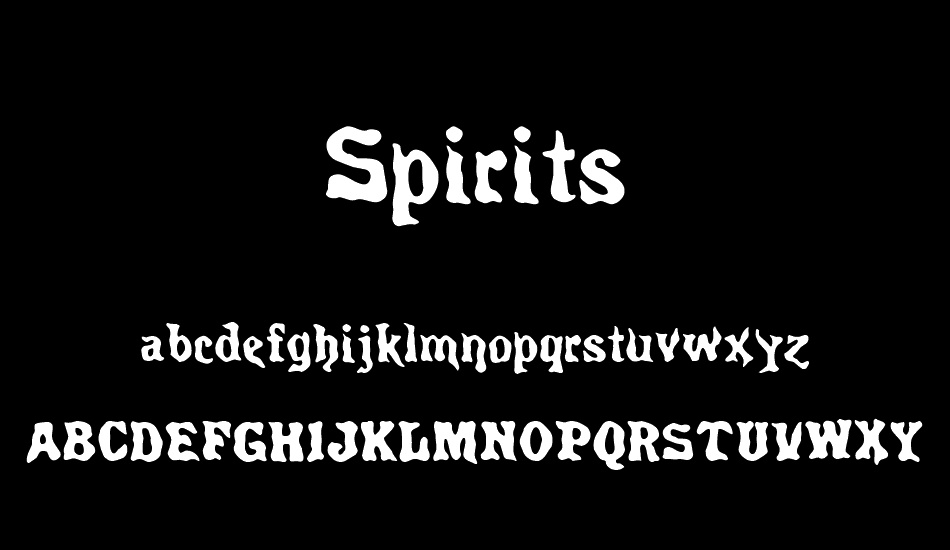 spirits font