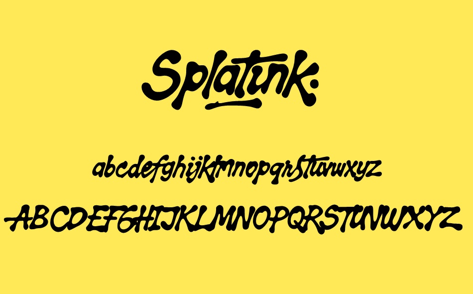 Splatink font