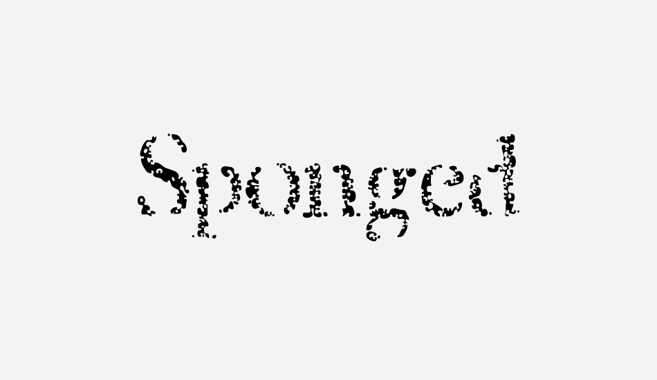 sponged font big