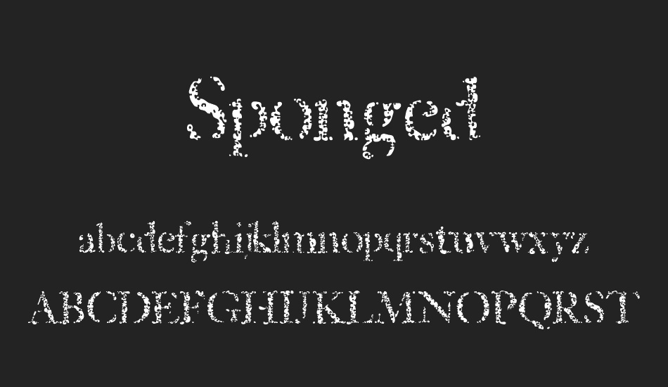 sponged font