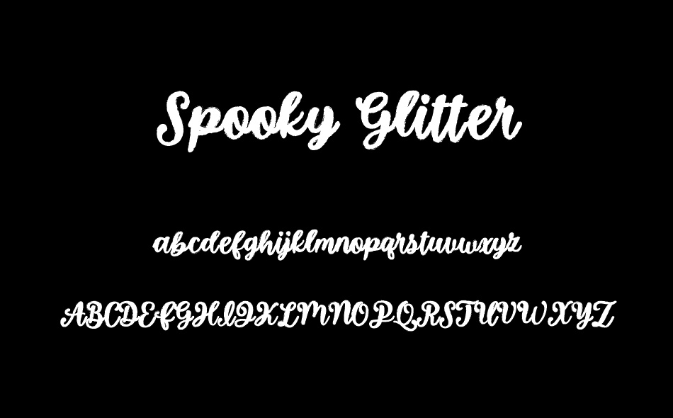 Spooky Glitter font