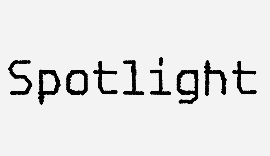 spotlight-typewriter-nc font big
