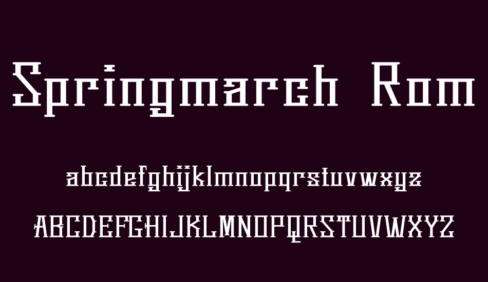 springmarch-roman font