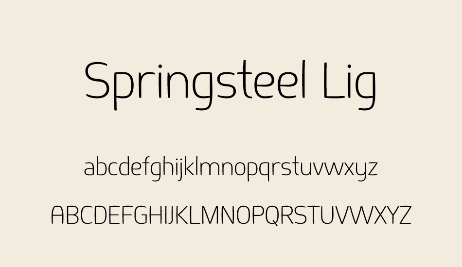 springsteel-lig font