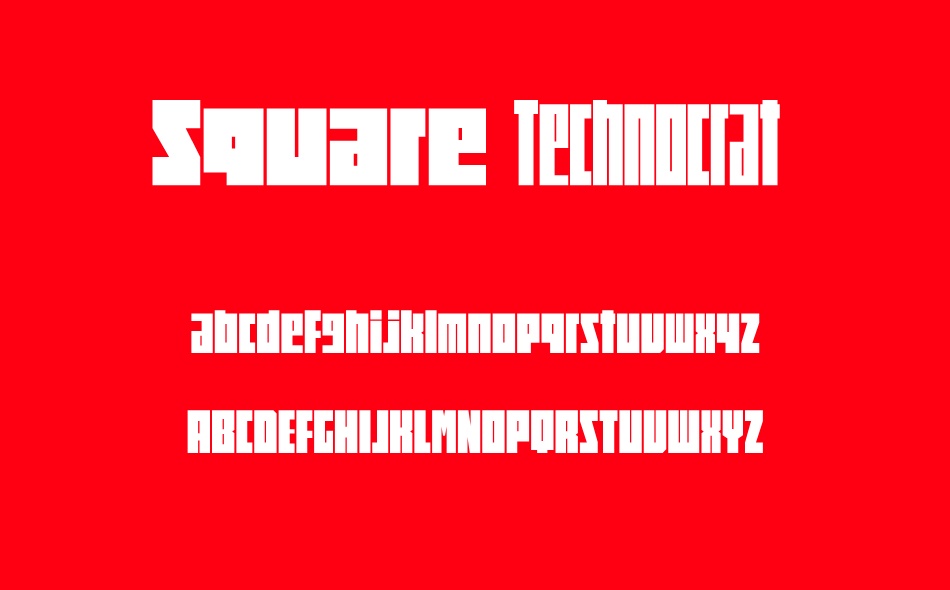 Square Technocrat font