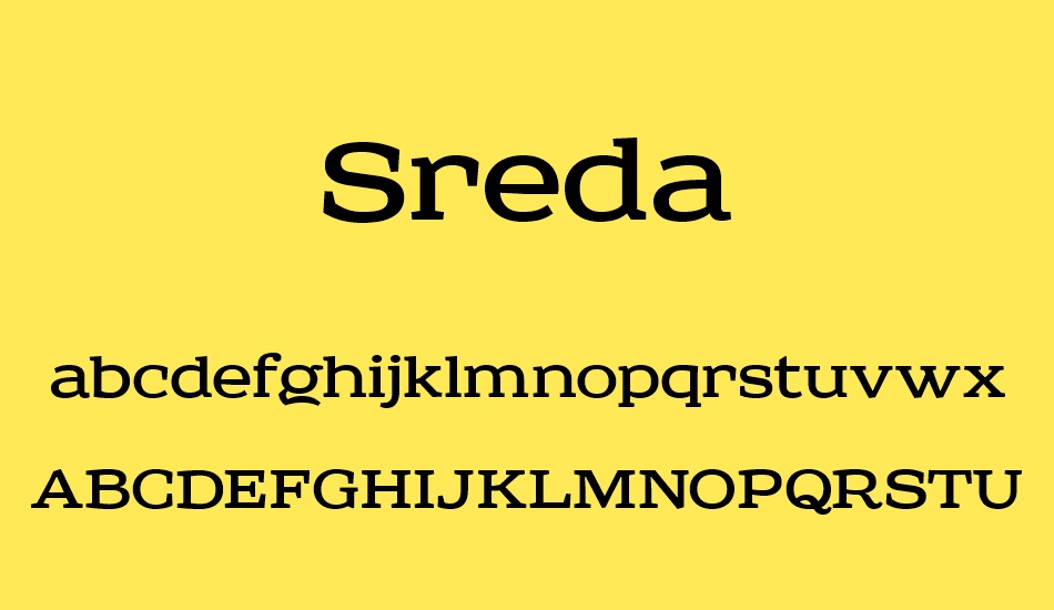 sreda font