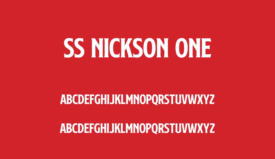 ss-nickson-one font