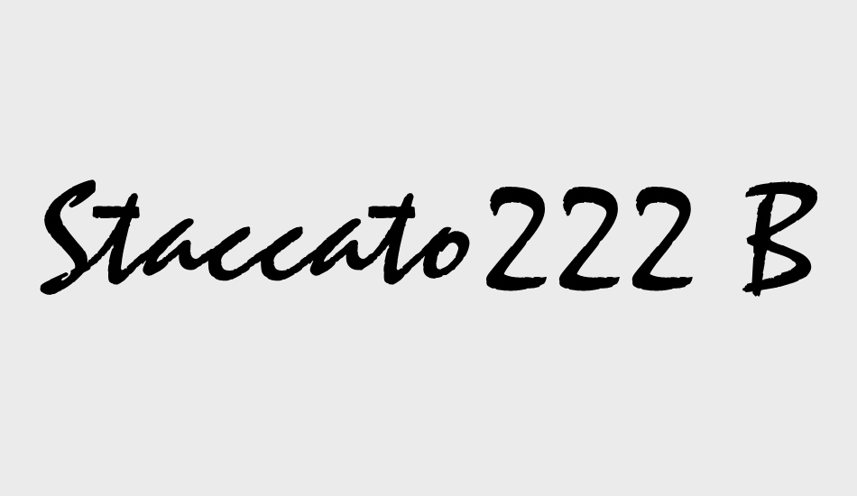 staccato222-bt font big