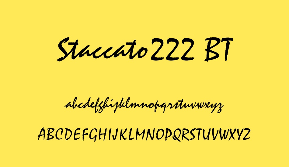 staccato222-bt font