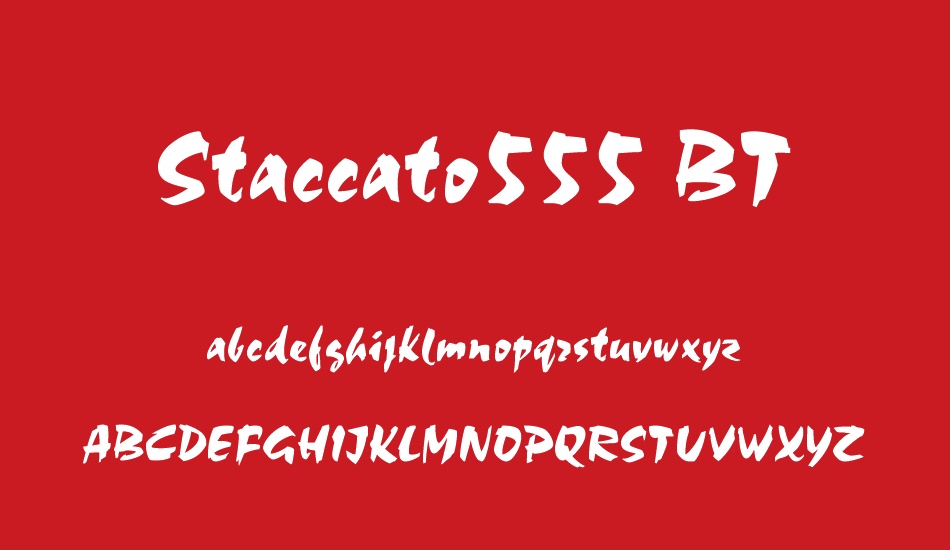 staccato555-bt font