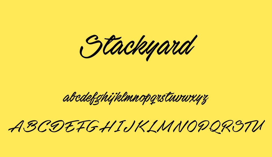 stackyard-personal-use font