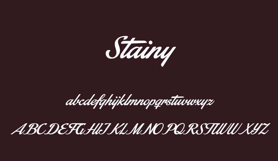 stainy-personal-use-only font