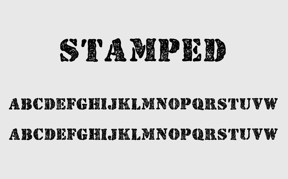 Stamped font