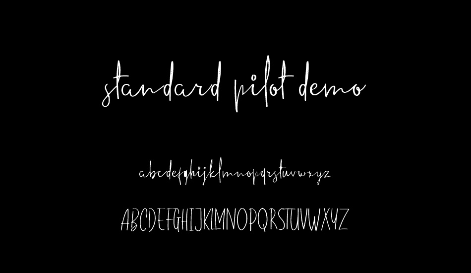 standard-pilot-demo font