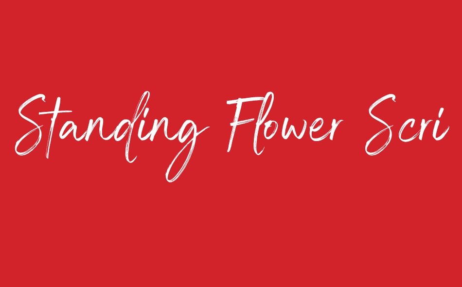 Standing Flower Script font big