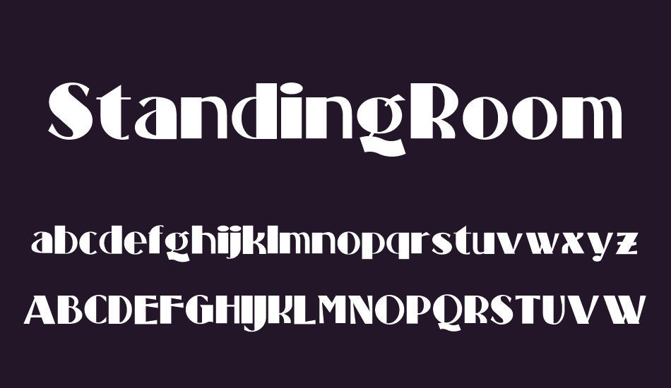 standingroomonly font
