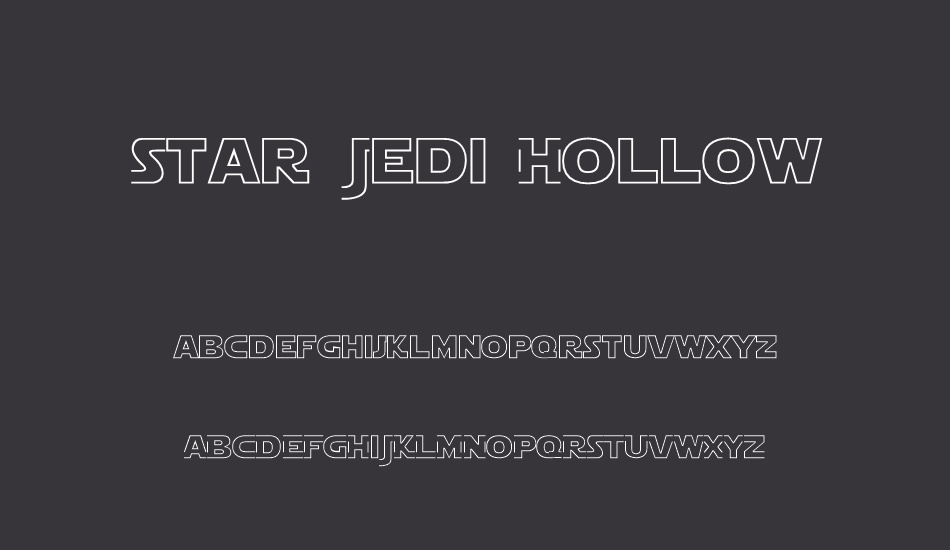 star-jedi-hollow font