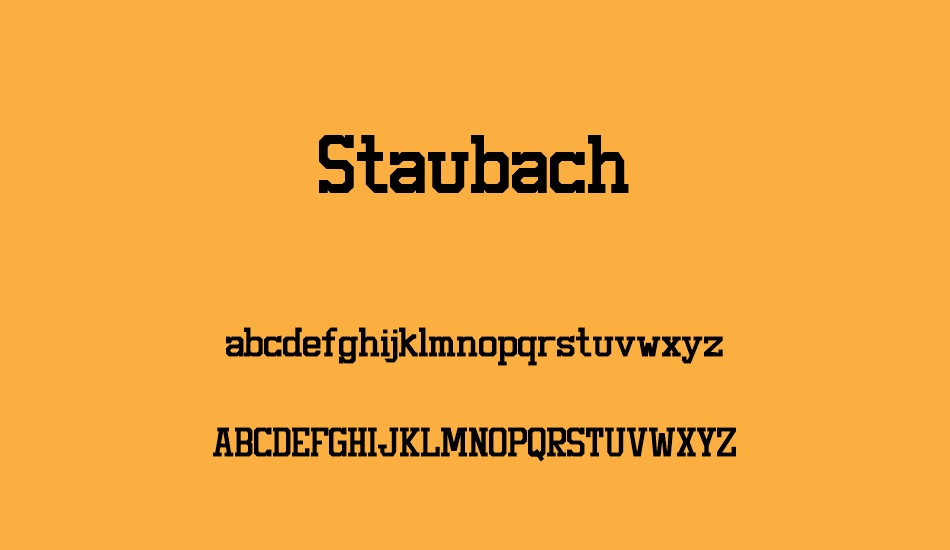 staubach font