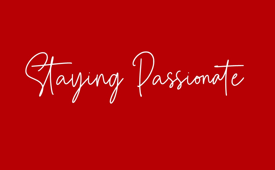 Staying Passionate font big