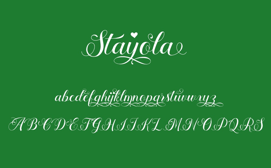 Stayola font