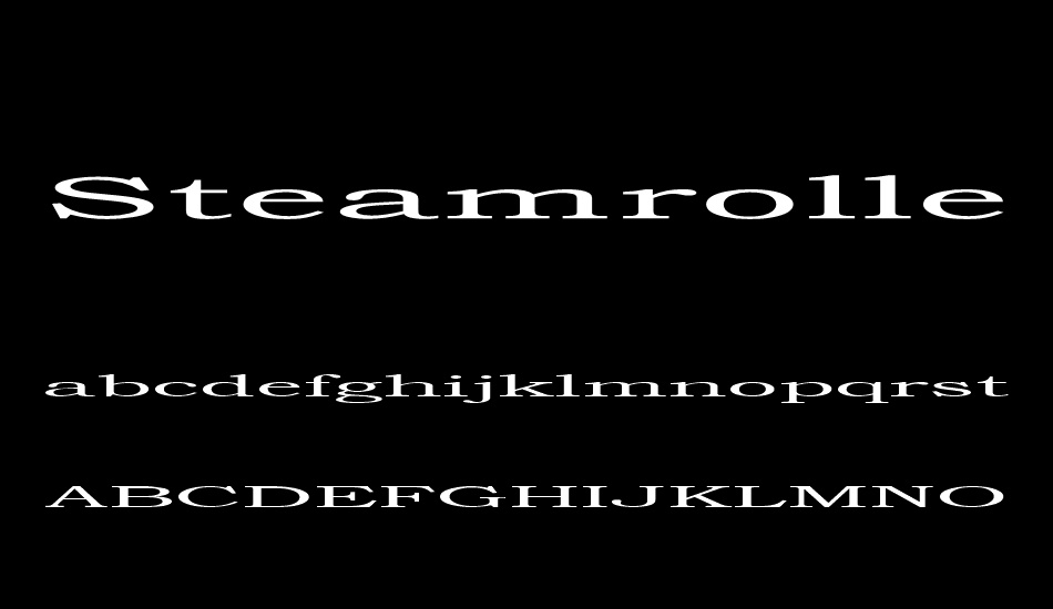 steamroller font