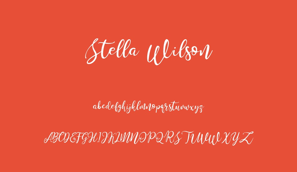 stella-wilson font