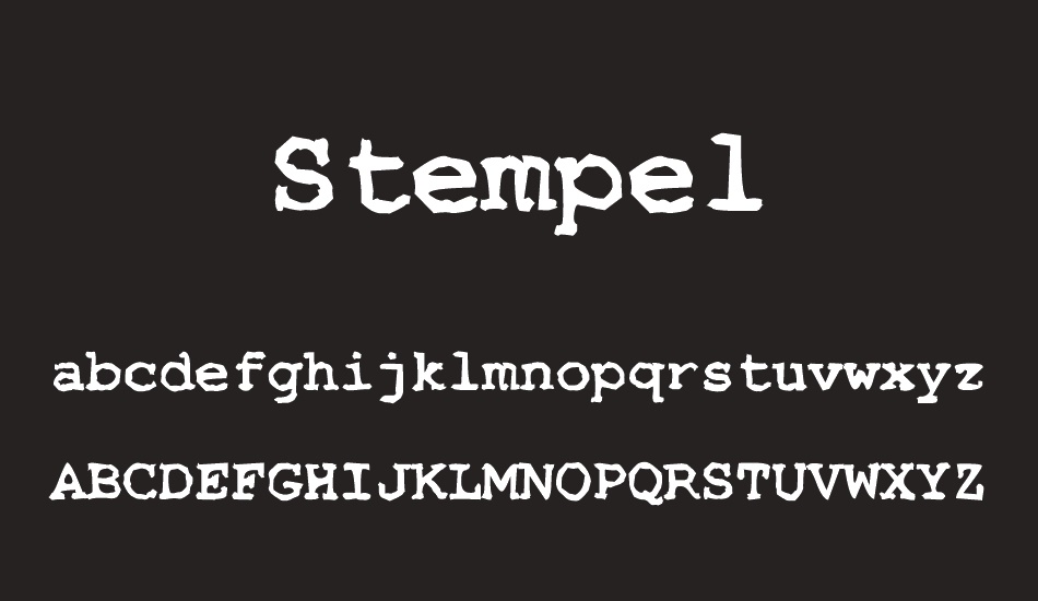 stempel font